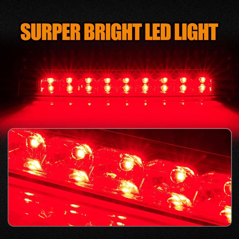 Cxdar Third 3rd Brake Light LED for 2013-2018 Toyota Rav4, High Mount Rear Brake Lights Assembly for 2010-2019 Lexus GX460, Waterproof Center Cab Lamp Stop Light (Red) - Image 2